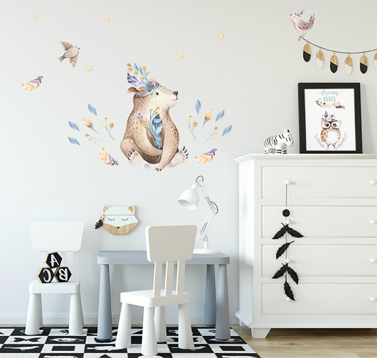 NAKLEJKA LEŚNA niedźwiedź,miś Wallie Studio Dekoracji
