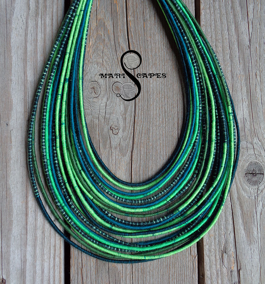 naszyjniki - inne LIMITED EDITION masajka "Green Mosaics"