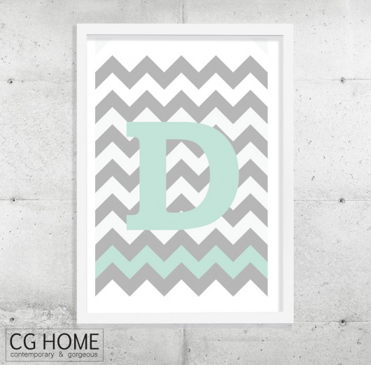 D plakat GRAFIKA literki TYPOGRAFIA Cghome