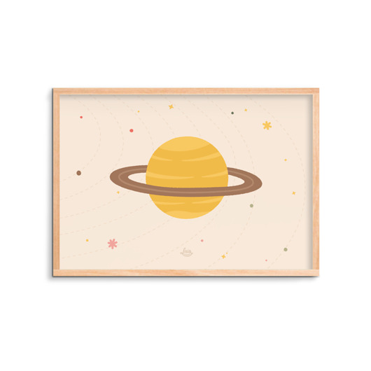 plakaty Planeta Saturn plakat Montessori