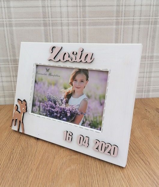 pokój dziecka - różne Ramka z imieniem - Jelonek - Rm55