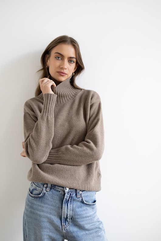 swetry damskie  Golf Nord taupe