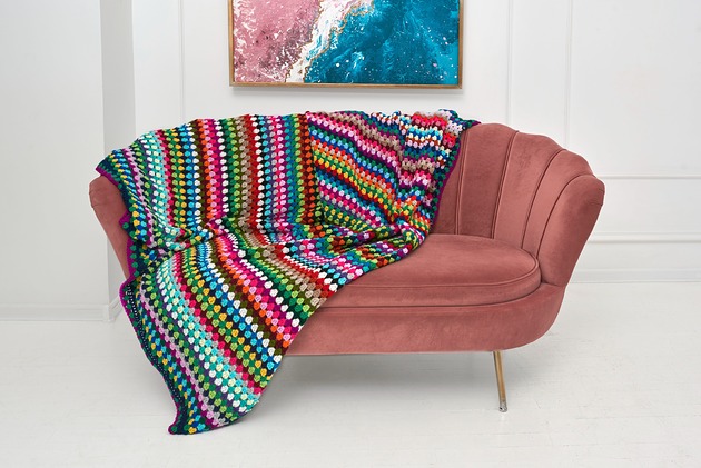koce i narzuty Kolorowy koc handmade