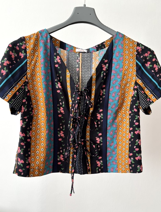 topy damskie Wiązany top z rękawem Madera