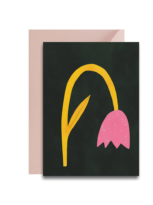kartki okolicznościowe - wydruki Kartka okolicznościowa różowy tulipan + koprta