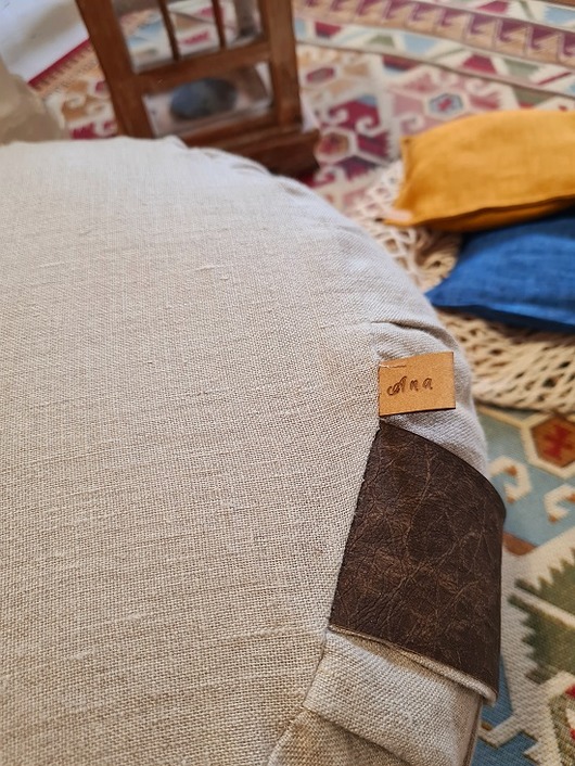 poduszki z łuską Poduszka do jogi i medytacji Zafu NATURAL