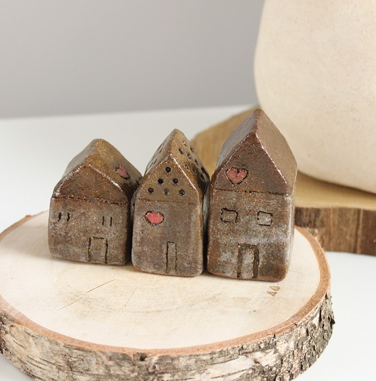 figurki i rzeźby Ceramiczne domki