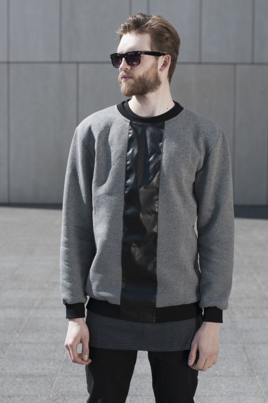 Bluza ze skórzanym pasem whitzky