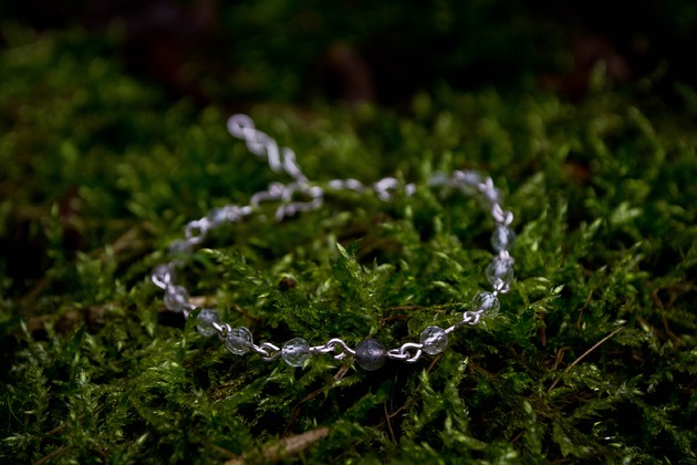 bransoletki wire wrapping Bransoletka miedziana z topazem i labradorytem