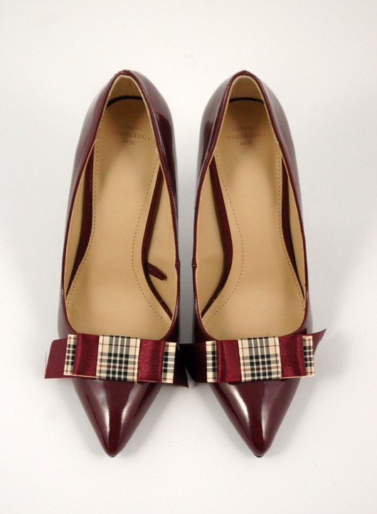 Burberry Bordo Bow - klipsy do butów Coquet Coquet