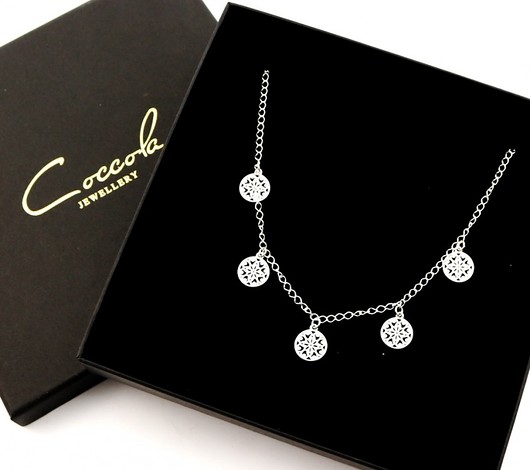 Choker - łańcuszek z rozetkami - srebro 925 Coccola JEWELLERY