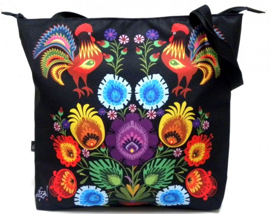 Duża torba na zamek z autorskim motywem:) Gaul Designs