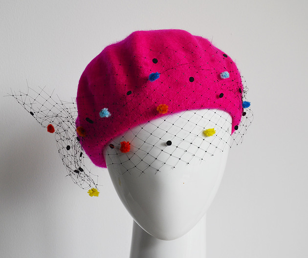 różowy beret YOKOdesign