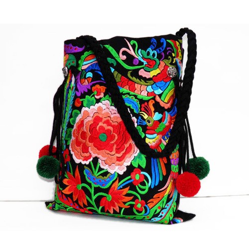 Red Flower of Paradise Small Bright Boho old
