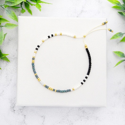 Bransoletka Minimal Dots - Sea Blue Ilovehandmade