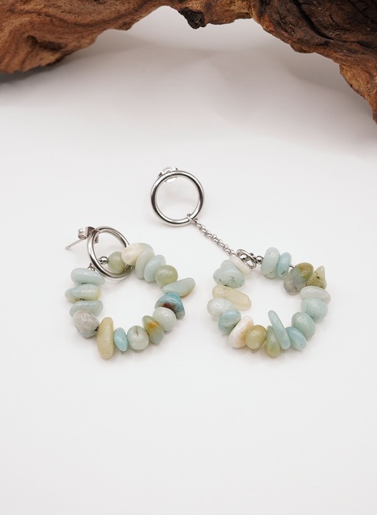 kolczyki z kamieniami Kolczyki Błękitna Harmonia