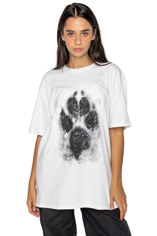 t-shirt damskie Koszulka loose fit UNDERWORLD Animal Footprint