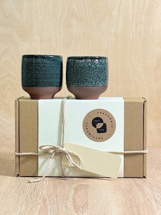 kubki Parka Prezentowa Czarki na stopce (160ml) - iglasty las