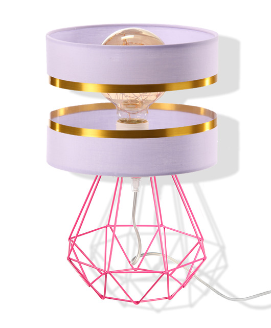 Lampka nocna Diament 4401 - złote paseczki SkyLighting