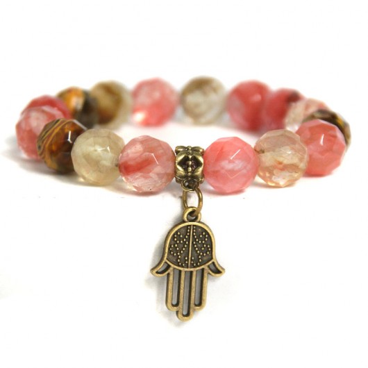 kwarc fasetka & hamsa kaktusia