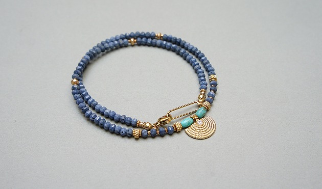 chokery Sea collection - Koral blue /choker/ 24.04.25