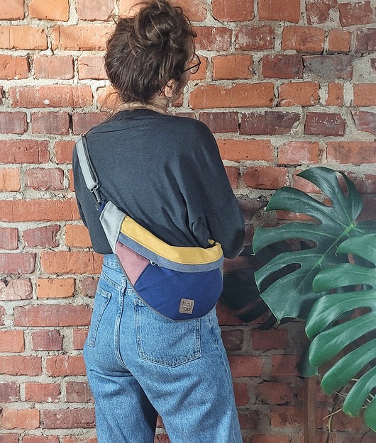 saszetka nerka Nerka "Haru"kolorowa bawełniana vegan