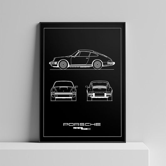 plakaty Plakat Legendy Motoryzacji - Porsche 911SC