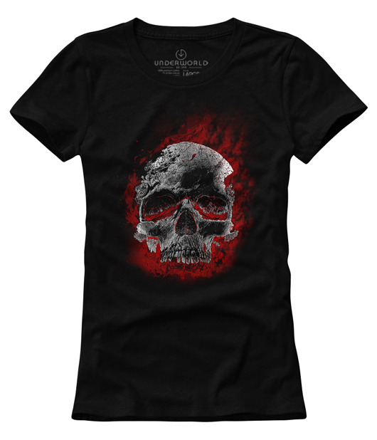 t-shirt damskie T-shirt damski UNDERWORLD Skull in fire