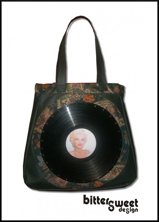 Marylin na trawie - torba z płytą winylową bittersweet design