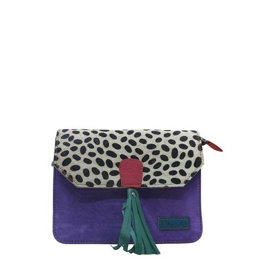 torby na ramię Torebka zamszowa, elegancka, skórzana, zamsz, ozdobny chwost eko OLIVKA