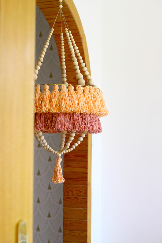 lampy wiszące Boho Lampa Abażur z Chwostami-Katja Morela