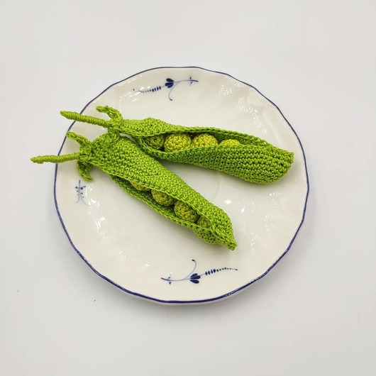 zabawki - inne Szydełkowy zielony groszek w stączku