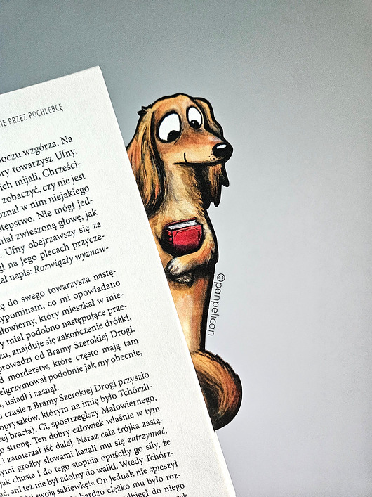 zakładki do książek Zakładka do ksiązki Jamnik Kofi