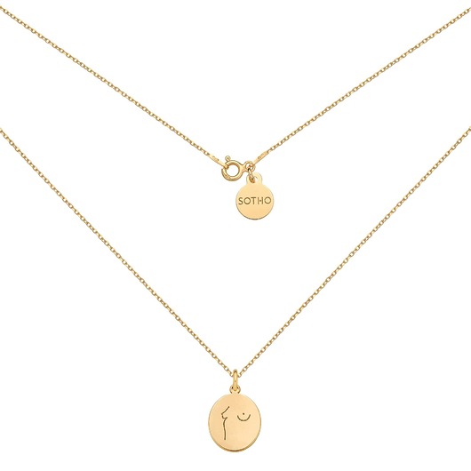 złote naszyjniki Złoty medalion Body N1