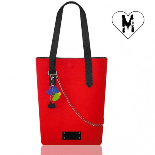 Torba z filcu XL CZERWONY modeMania