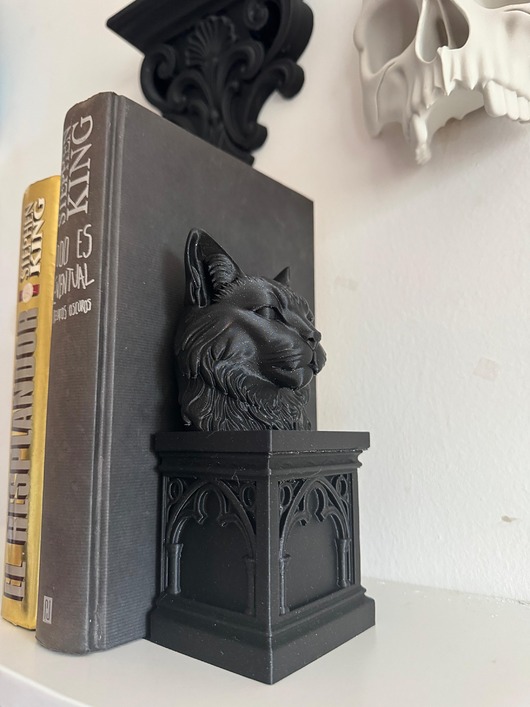 dodatki - różne Podpórka pod książki - gotycki monument z kotem - 60 kolorów