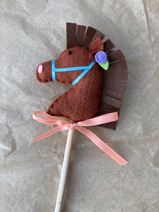 zabawki - inne Hobby Horse mini Konik na patyku ciemnobrązowy hand-made