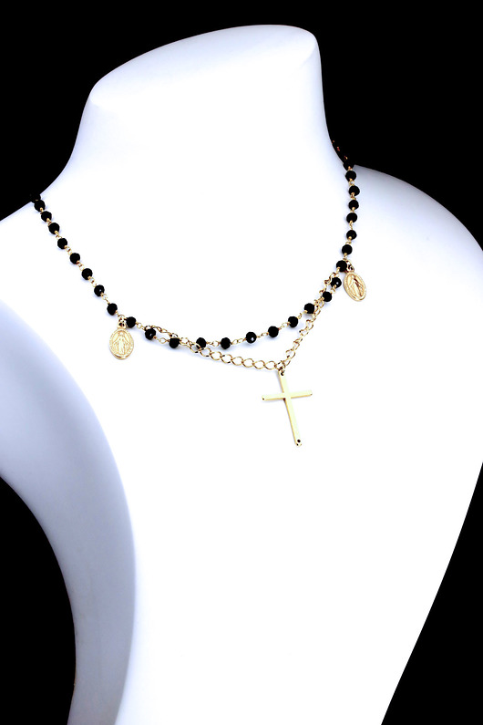 Choker Spinel złoto Brazi Druse Jewelry