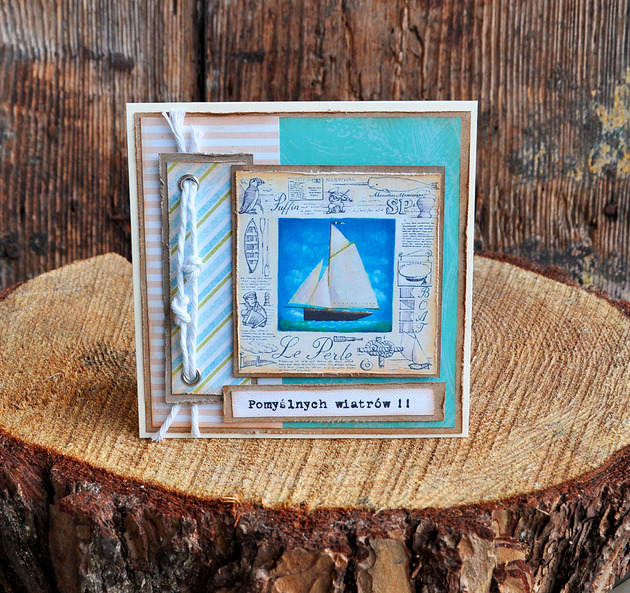 kartki scrapbooking Kartka marynistyczna