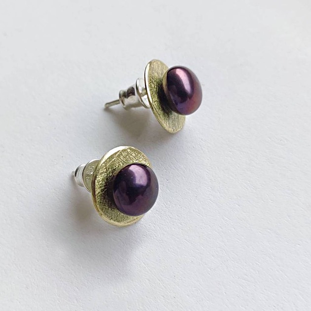 kolczyki z kamieniami Kolczyki OKRĄG