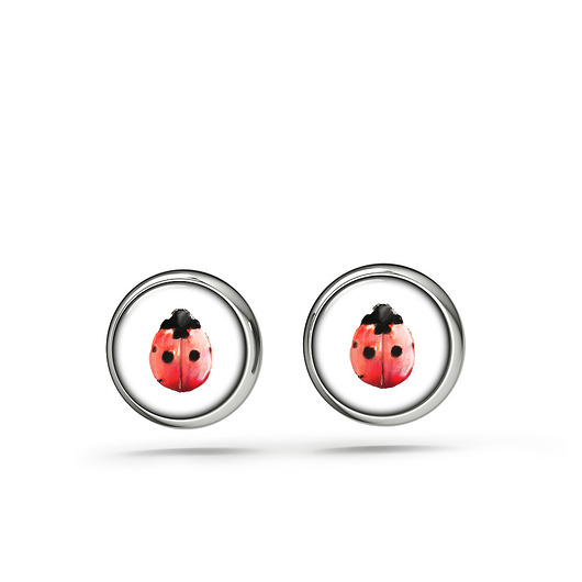 kolczyki szklane Kolczyki sztyfty - Biedronka - mini