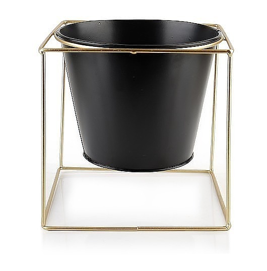 Kwietnik Osłonka Metalowa Black L MIA home
