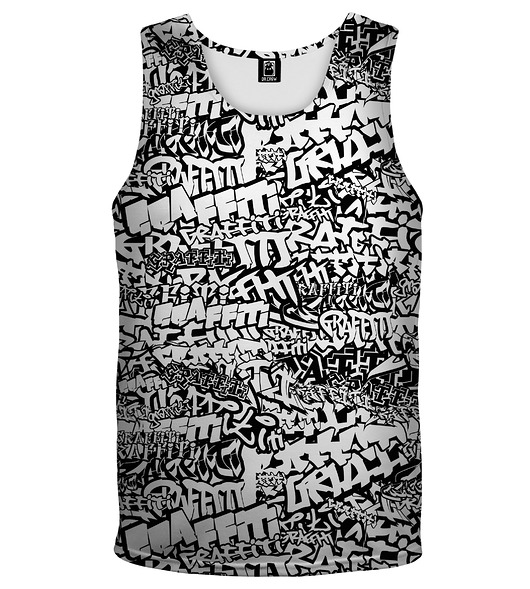 t-shirty męskie DR.CROW Bokserka Męska Black and White Graffiti