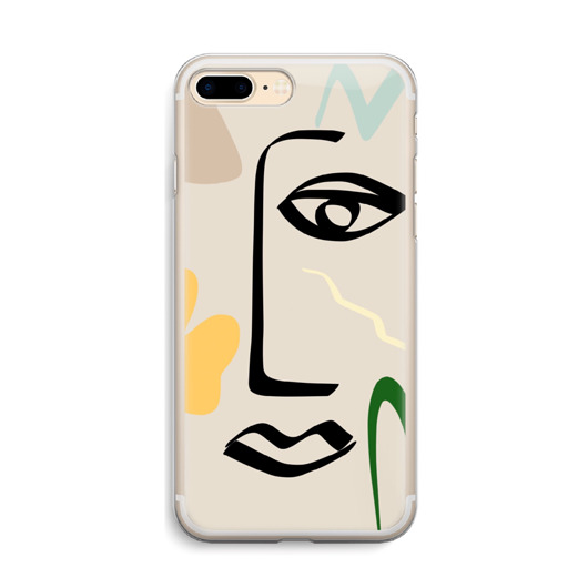 etui na telefon Abstrakcja twarz iPhone ETUI SILIKONOWE obudowa
