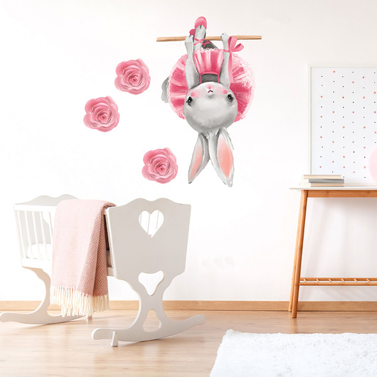 Naklejki na ścianę Królik Na Drążku Magnetyczne Studio