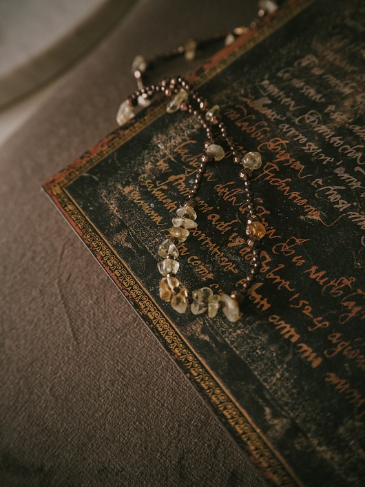 chokery Naszyjnik z nieregularnych kamieni Honey