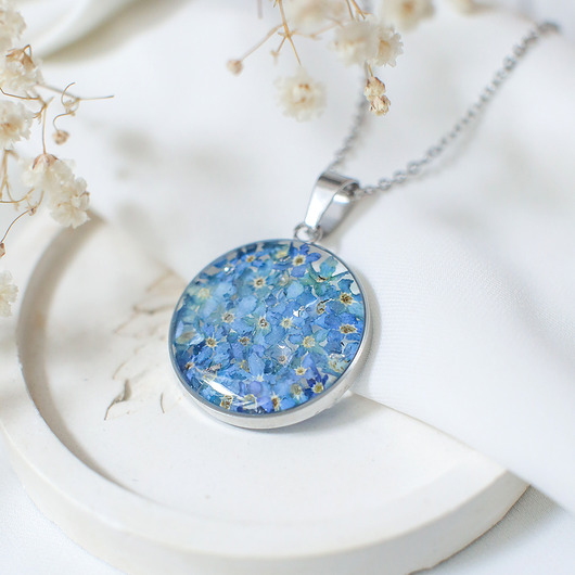 wisiory Wisiorek z niezapominajkami