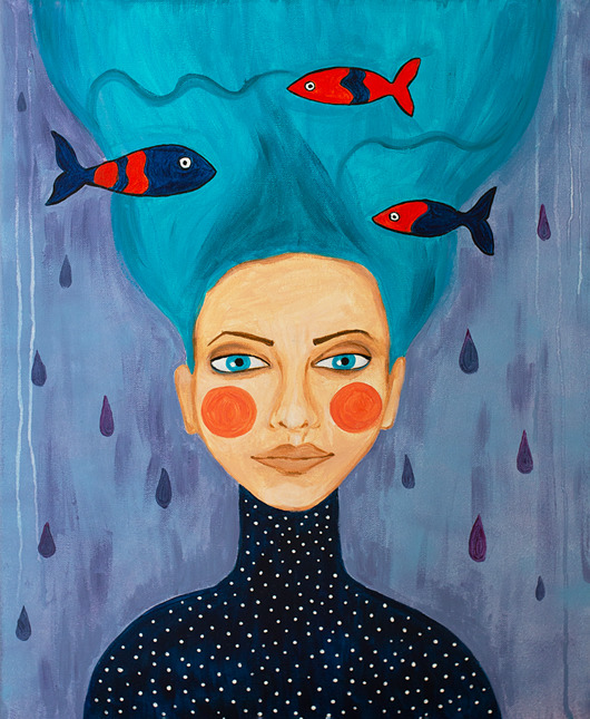 obrazy Blue Mind / obraz akrylowy na płótnie / 40x50