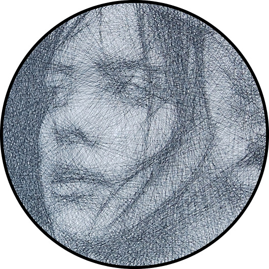 obrazy Billie Elish - Fotorealistyczny unikalny Obraz z Nici String Art 60cm