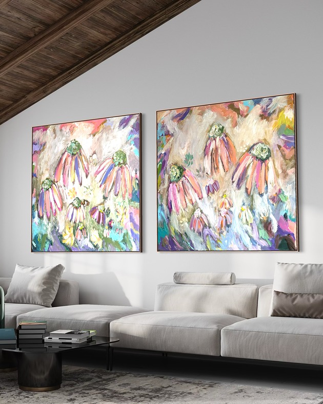 obrazy Zestaw obrazów 100x100 cm
